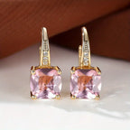 Gracious Gemstone Hoop Earrings