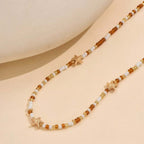 Minimal Starfish Beaded Necklace
