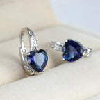 Timeless Silver Moonlit Heart Earrings