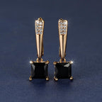 Elegant Square Cut Zirconia Drop Earrings
