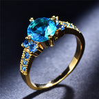 Elegant Claw Set Zirconia Ring