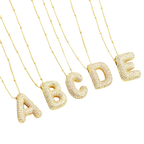 Gold Bubble Letter Necklace