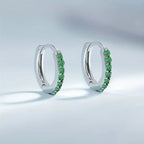 Mayfair Emerald Hoop Earrings