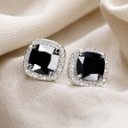 Elegant Vintage-Inspired Onyx Earrings