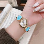 Pearl Stone Gold Bracelet Watch