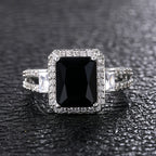 Sophisticated Onyx Zirconia Statement Ring