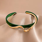 Elegant Minimalist Gold Cuff Bracelet