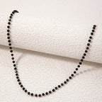 Minimal Onyx Beaded Necklace