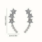 Elegant Floral Ear Climbers