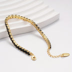 Sophisticated Square Cut Gold Bracelet