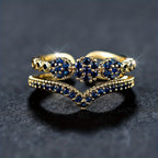 Elegant Double Layer Gold Ring