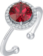 Elegant Ruby White Gold Ring