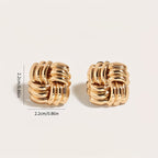 Gold Cushion Earrings