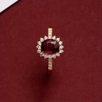 Sophisticated Red Gold Statement Ring