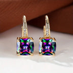 Gracious Gemstone Hoop Earrings