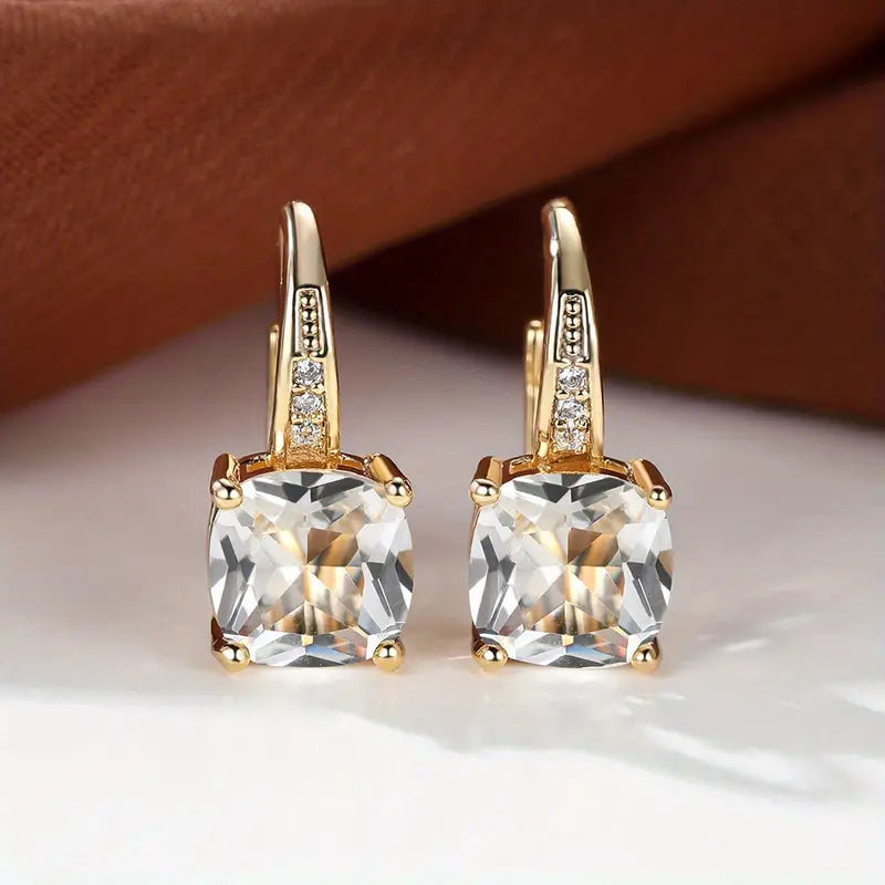 Gracious Gemstone Hoop Earrings