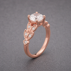 Elegant Zirconia Floral Crown Ring