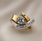 Timeless Vintage-Inspired Gold Zirconia Ring