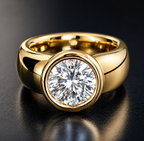 Elegant Vintage Gold Zirconia Ring
