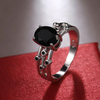 Elegant Noir Zirconia Beauty Ring