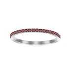 Elegant Ruby White Gold Ring