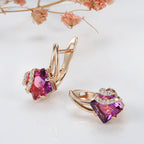 Sophisticated Crimson Crystal Earrings