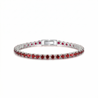 Sophisticated Ruby White Gold Bracelet