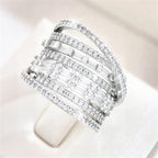 Refined Multi-Layer 925 Silver Ring