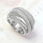 Charming Multi-Layered Cross Ring