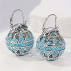 Gilded Turquoise Mandala Earrings