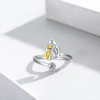 Silver Dog Wrap Ring