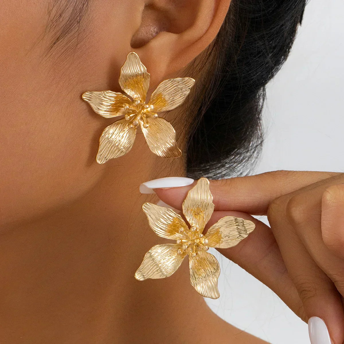 Painted Floral Earrings