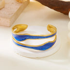 Modern Wave Stainless Steel Bracelet