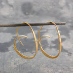 Silver Spiral Hoops
