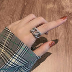 Elegant Infinity Zircon Silver Ring