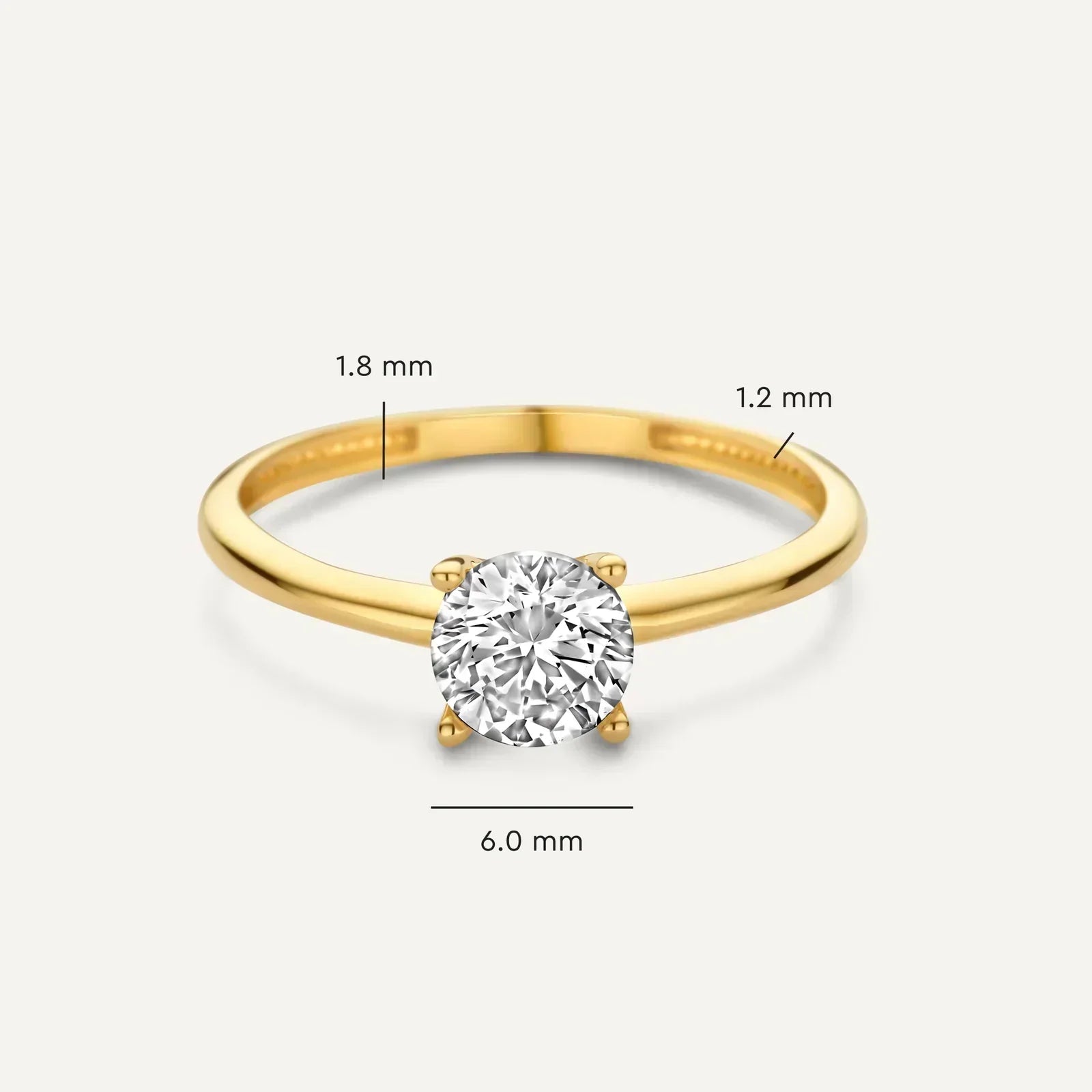 Classic Golden Diamond Ring