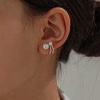 Twisted Pearl Statement Earrings