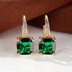 Gracious Gemstone Hoop Earrings