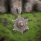 Sophisticated Ruby White Gold Necklace