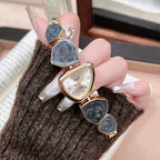 Pearl Stone Gold Bracelet Watch