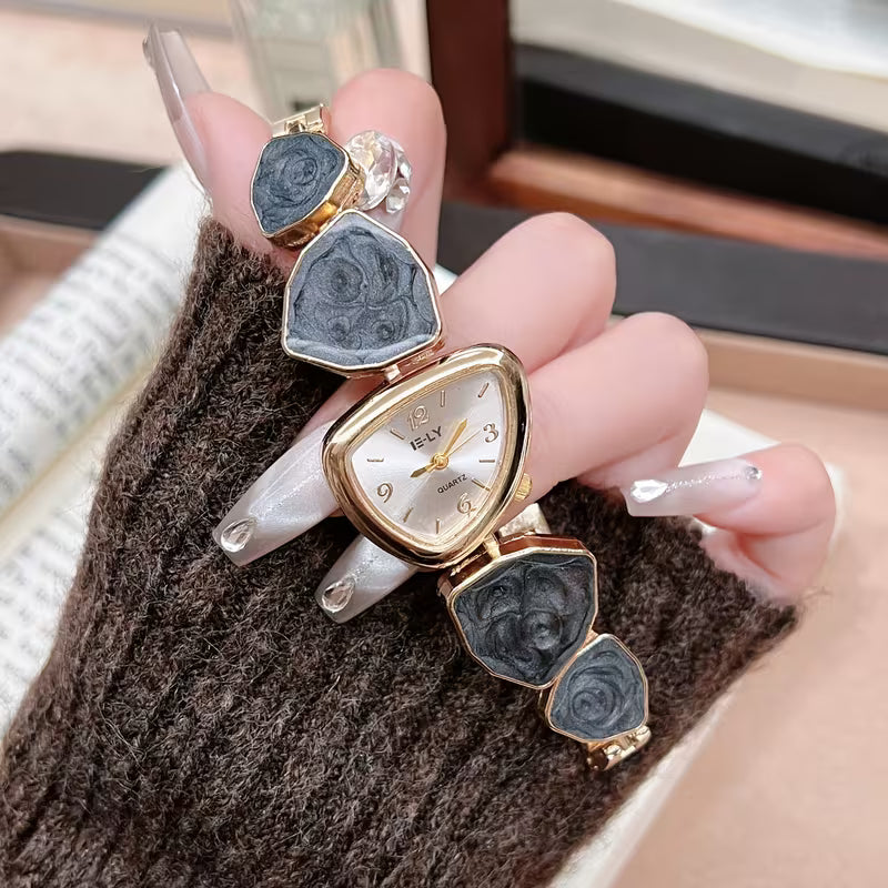 Pearl Stone Gold Bracelet Watch