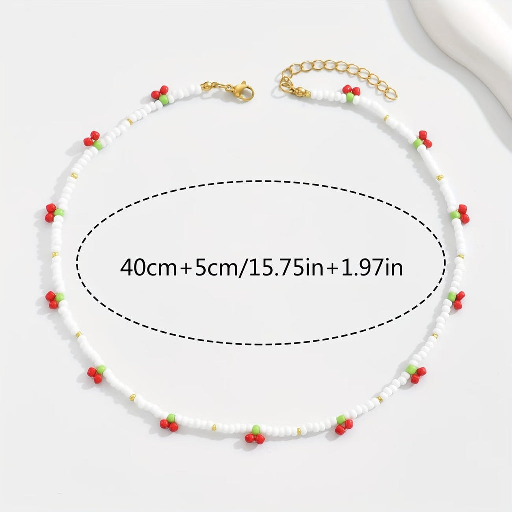 Minimal Cherry Necklace