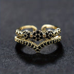 Elegant Double Layer Gold Ring