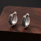 Elegant Vintage Geometric Onyx Earrings