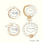 Premium Layered Pearl Bracelet Set