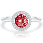Elegant Ruby White Gold Ring
