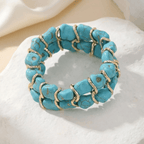 Elegant Turquoise Gold Bracelet