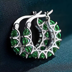 Riviera Emerald Hoop Earrings