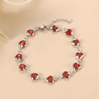 Sophisticated Gemstone Cluster Gold Bracelet