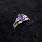 Elegant Crown White Gold Ring Set